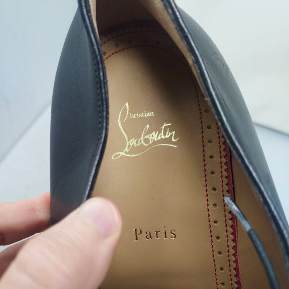 Christian Louboutin Black Leather Suede Daviol Derby MENS Shoe main image 6